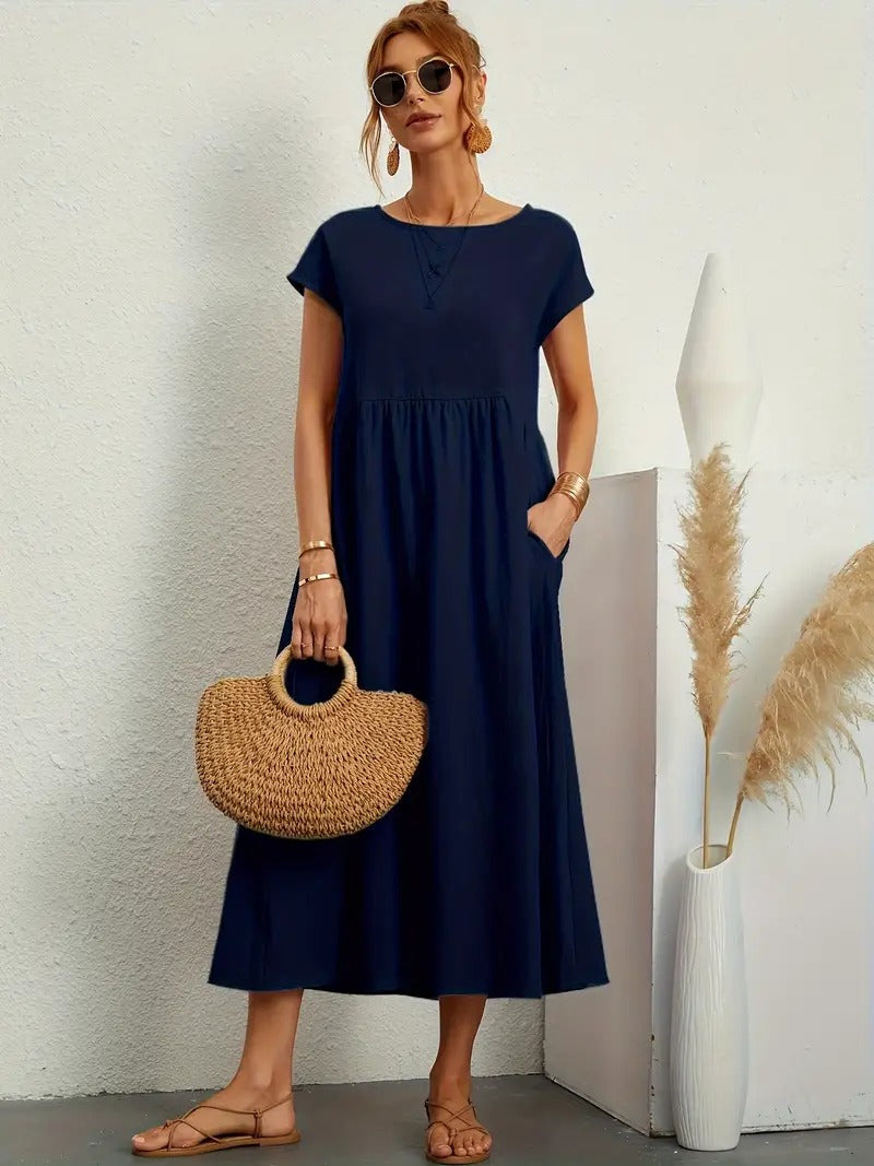 Anna - Abito Tascabile in Lino Premium