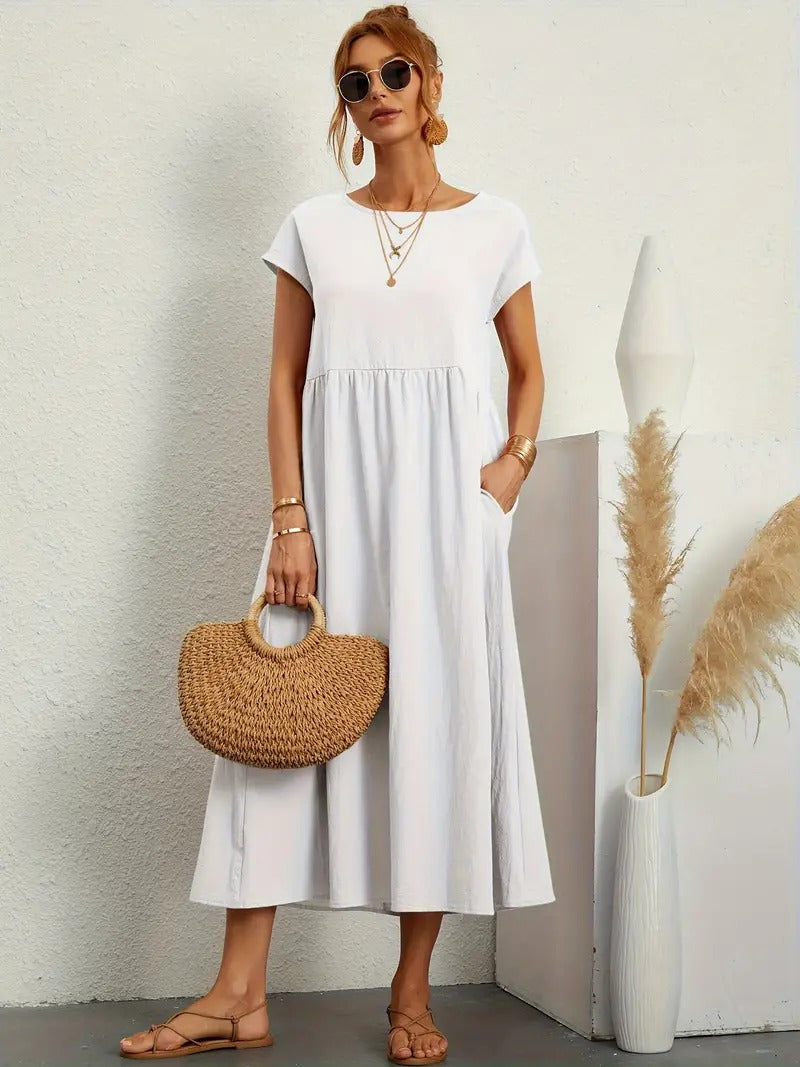 Anna - Abito Tascabile in Lino Premium