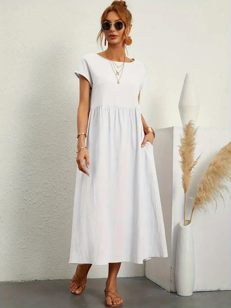 Anna - Abito Tascabile in Lino Premium